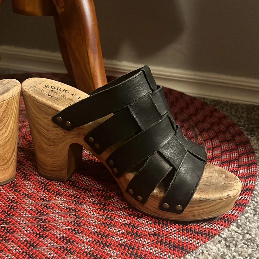 Kork-Ease Open Toe Platform Sandals Size 8 - Picture 6 of 10